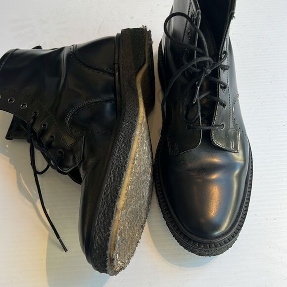 Adieu Paris Black Leather Combat Boots – Made in Portugal – Size 39 - Picture 2 of 11